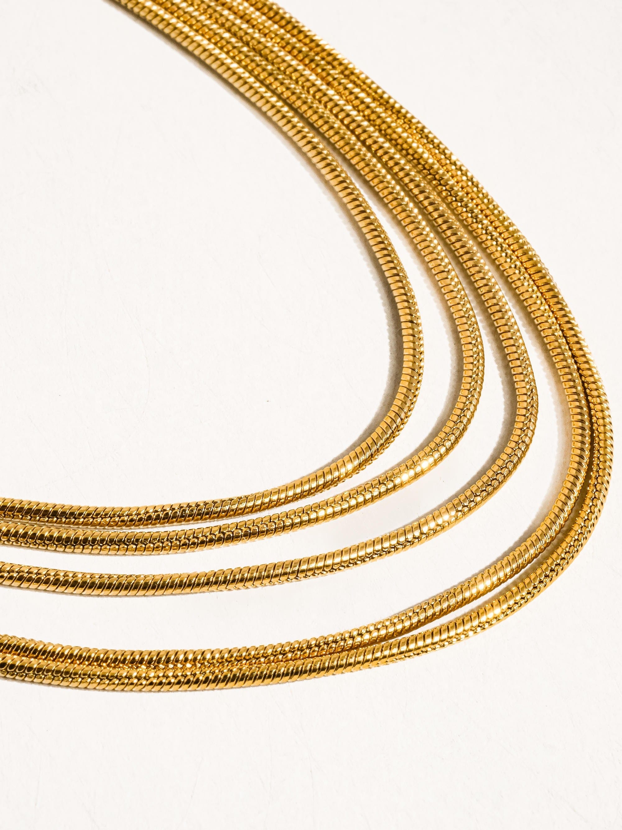 Flanerie Jewelry - Necklaces 18K Parie Layered Chain Necklace In Gold 42660854