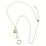 Dainty Lock Charm Necklace In Gold - Infinity Raine