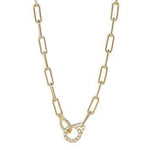 Handcuff Chain Link Necklace In Gold - Infinity Raine