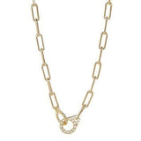 Handcuff Chain Link Necklace In Gold - Infinity Raine