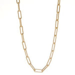 Paper Clip Chain Link Necklace In Gold - Infinity Raine