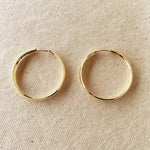 18k Gold Filled 40mm Hollow Hoops - Infinity Raine