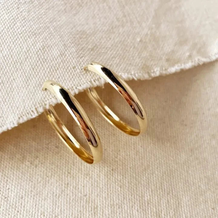 18k Gold Filled 40mm Hollow Hoops - Infinity Raine