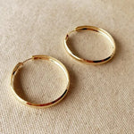 18k Gold Filled 40mm Hollow Hoops - Infinity Raine