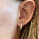 Curved Bar Stud Earrings In Gold - Infinity Raine