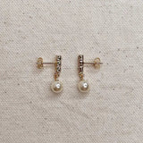 GoldFi Jewelry - Earrings Drop Pearl Earrings In Gold 38480118