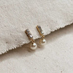 GoldFi Jewelry - Earrings Drop Pearl Earrings In Gold 38480118