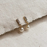 GoldFi Jewelry - Earrings Drop Pearl Earrings In Gold 38480118