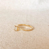 Dainty Square Solitaire Ring In Gold - Infinity Raine