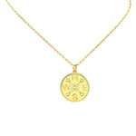 Gold Filled CZ Compass Pendant Necklace In Gold - Infinity Raine