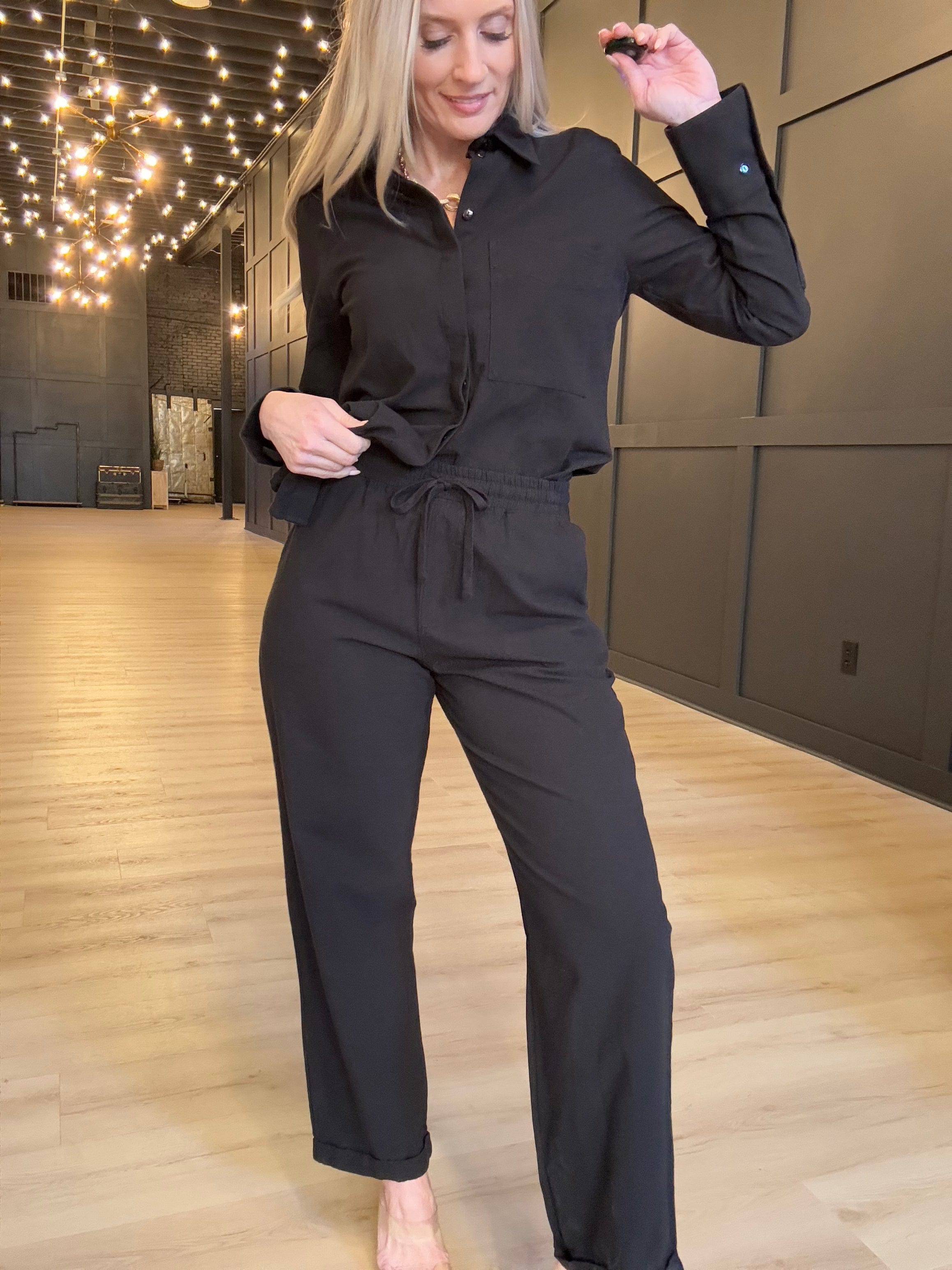 Hancock Laredo Relaxed Ankle Pant In Tocuyo Black - Infinity Raine