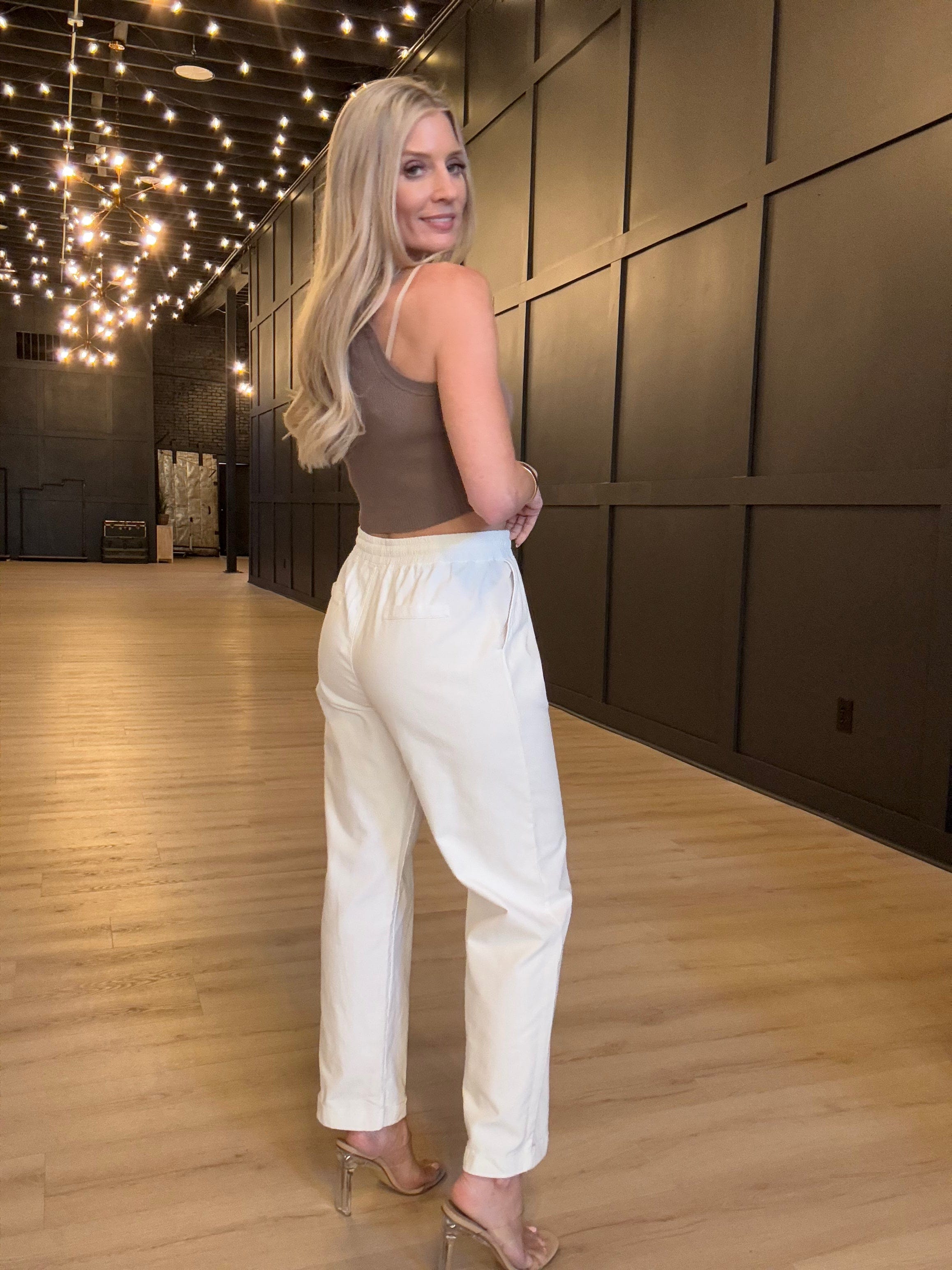 Hancock Laredo Relaxed Ankle Pant In Tocuyo White - Infinity Raine