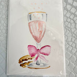 Hand Painted Coquette Champagne Card - Infinity Raine