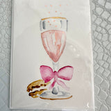 Hand Painted Coquette Champagne Card - Infinity Raine