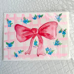 Hand Painted Pink Bow Card - Infinity Raine