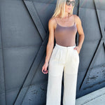 Pleat Pant In Cream - Infinity Raine