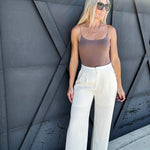 Pleat Pant In Cream - Infinity Raine