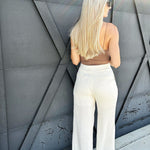 Pleat Pant In Cream - Infinity Raine