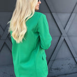 Spring Vibes Open Front Blazer In Green - Infinity Raine