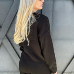 Sweater And Shorts Cozy Set In Black - Infinity Raine