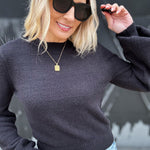 Ride On By Cropped Sweater In Black - Infinity Raine