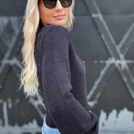 Ride On By Cropped Sweater In Black - Infinity Raine