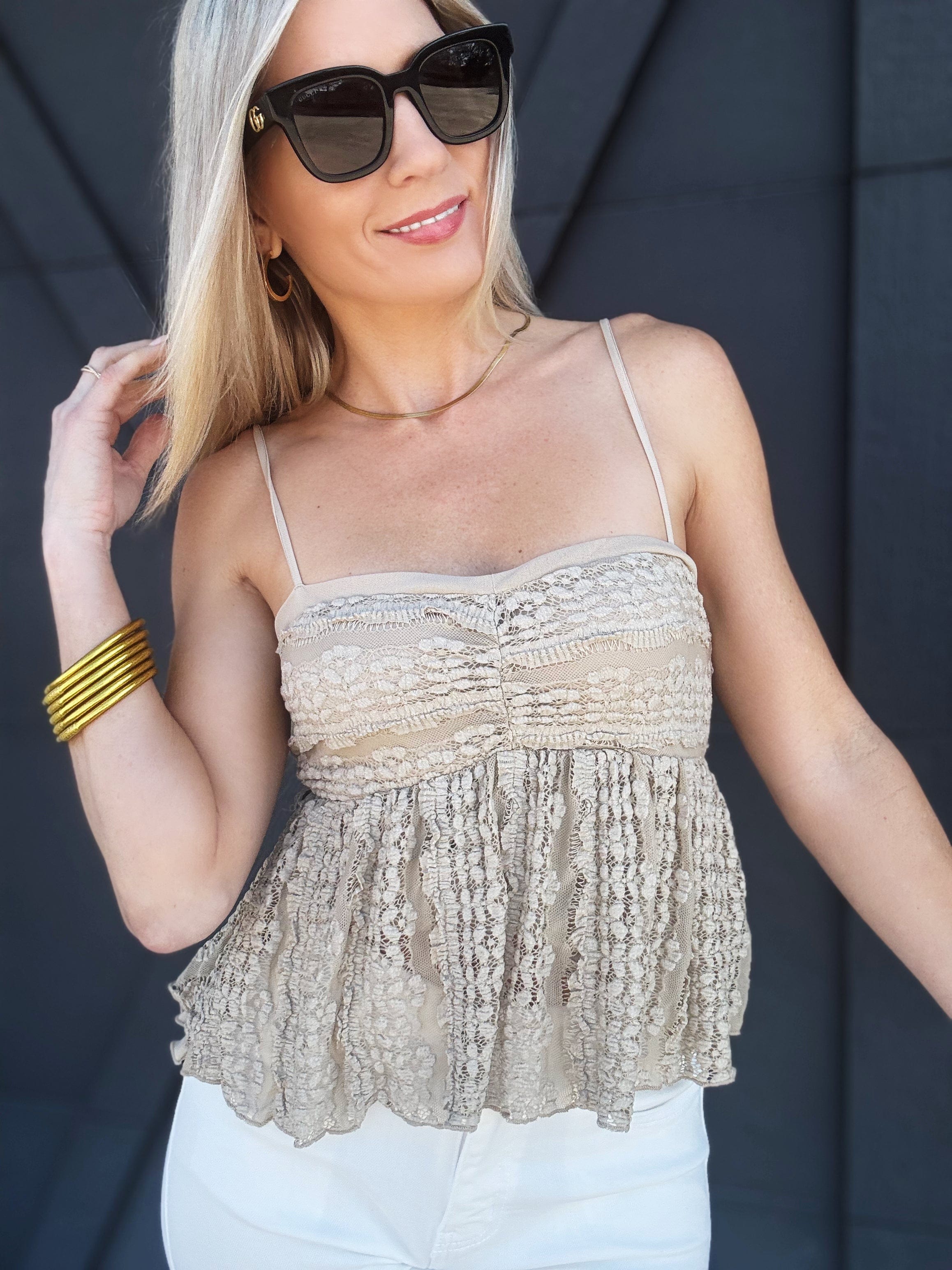 Laci Cami Top In Light Mocha - Infinity Raine