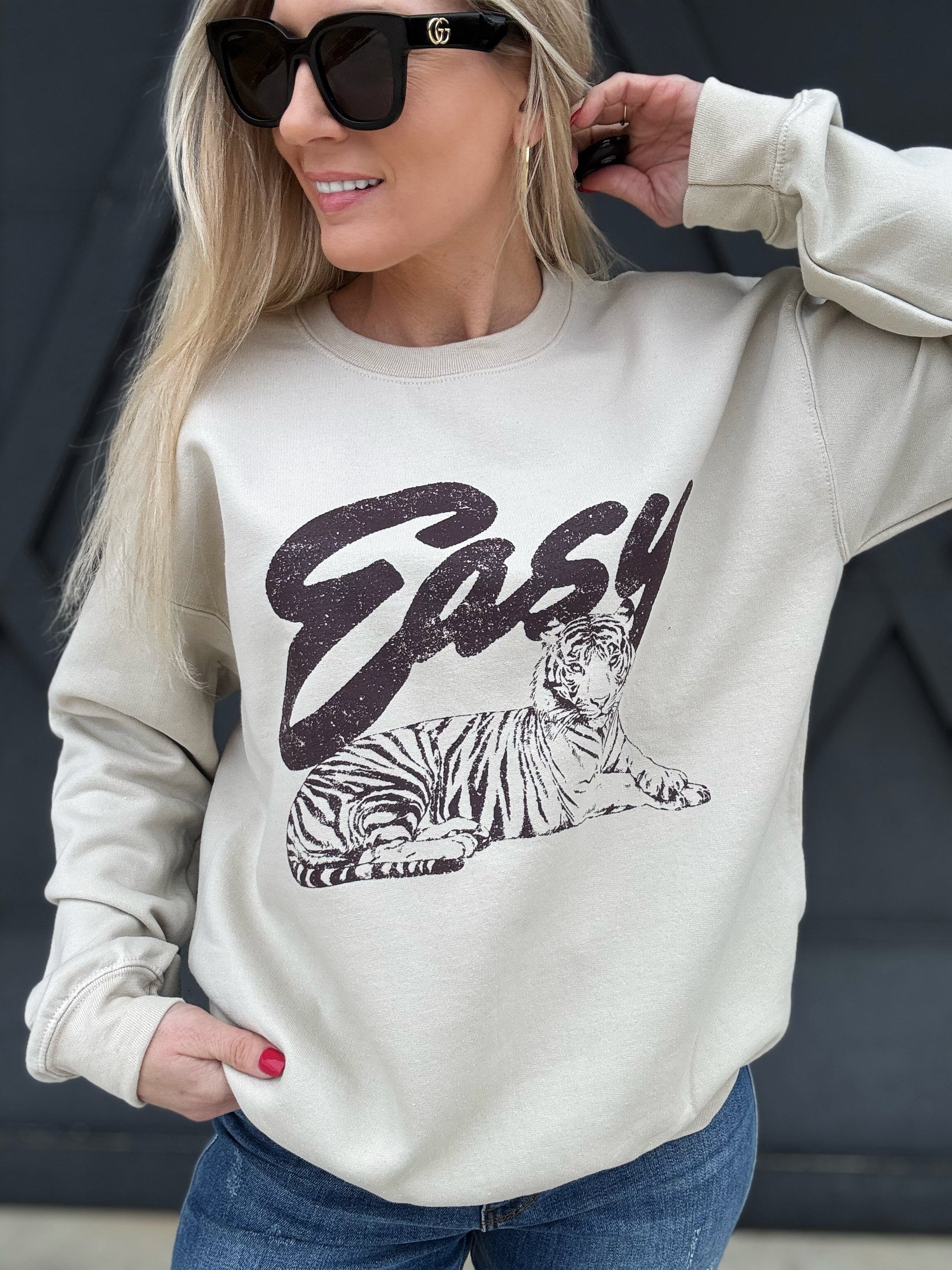 Easy Tiger Sweatshirt In Sand - Infinity Raine