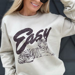 Easy Tiger Sweatshirt In Sand - Infinity Raine