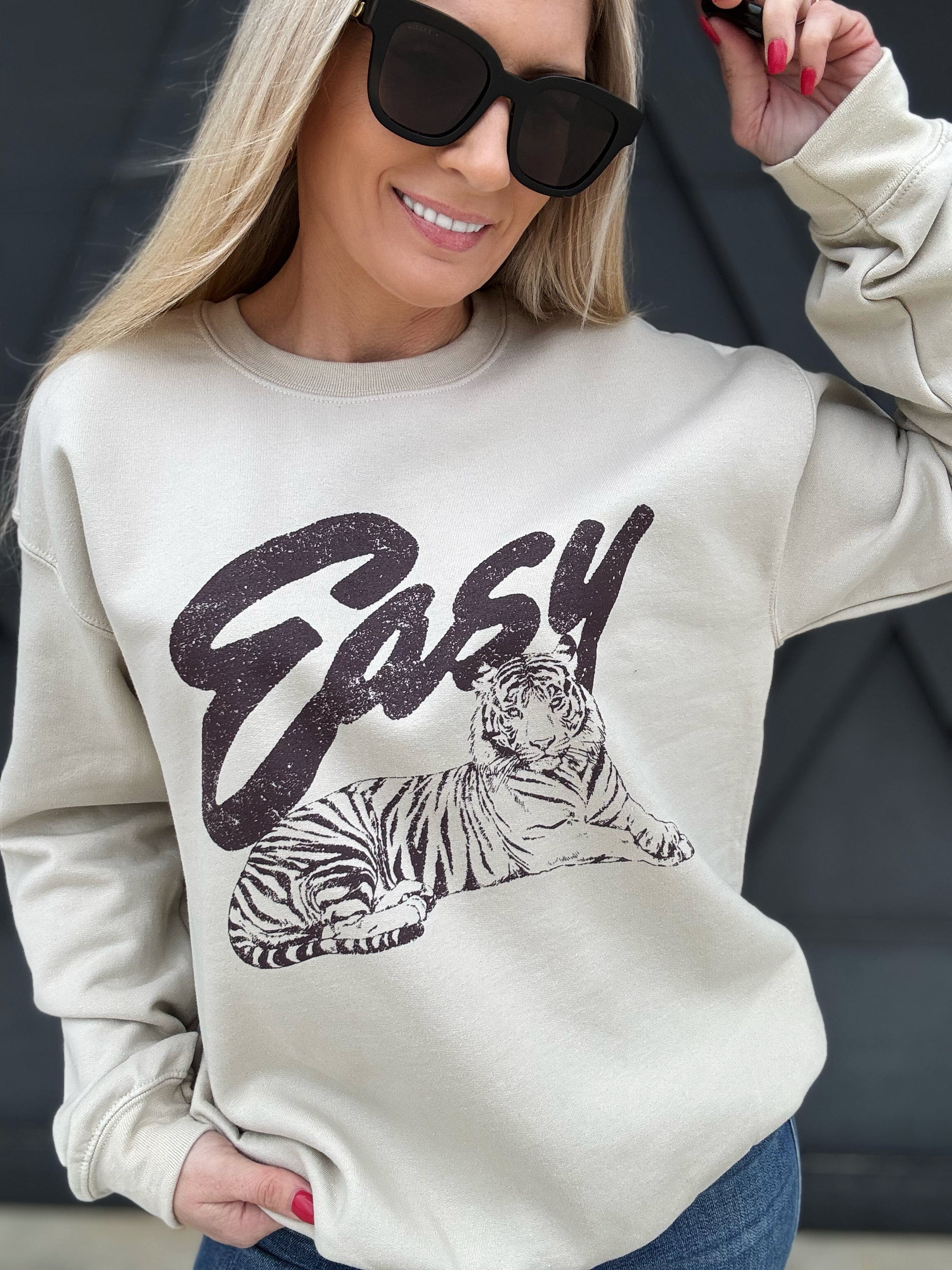 Easy Tiger Sweatshirt In Sand - Infinity Raine