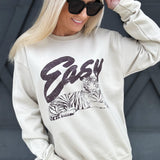 Easy Tiger Sweatshirt In Sand - Infinity Raine