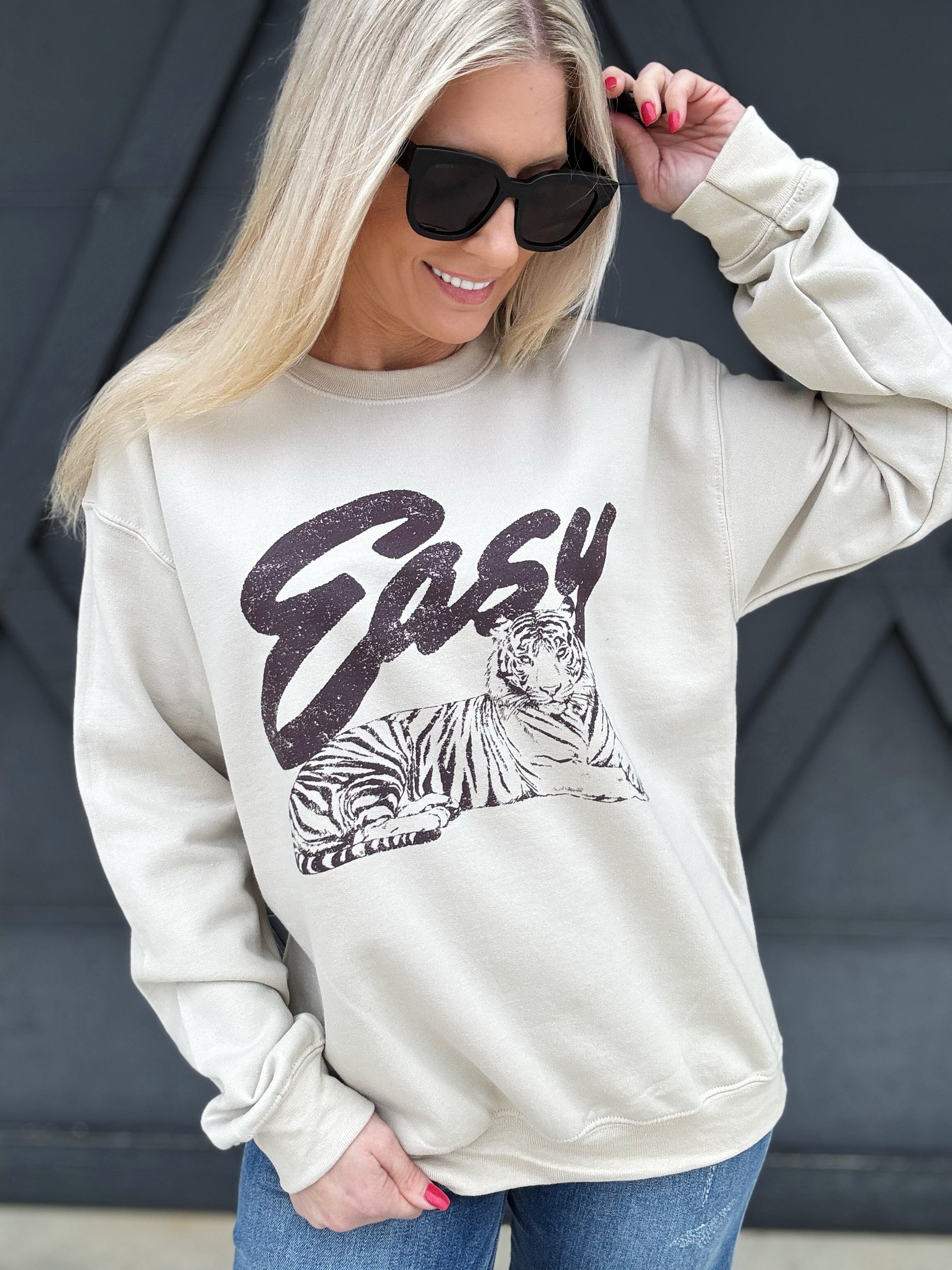 Easy Tiger Sweatshirt In Sand - Infinity Raine