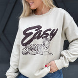 Easy Tiger Sweatshirt In Sand - Infinity Raine