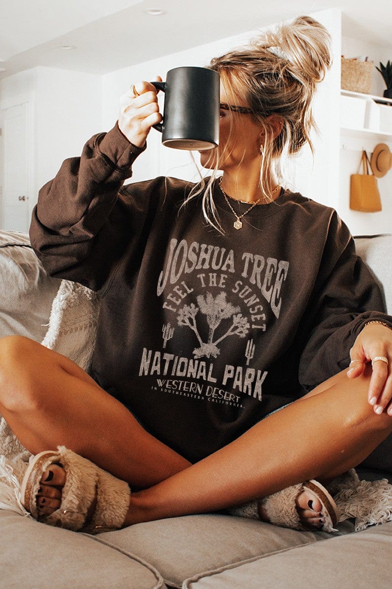 Joshua Tree Sweatshirt In Brown - Infinity Raine