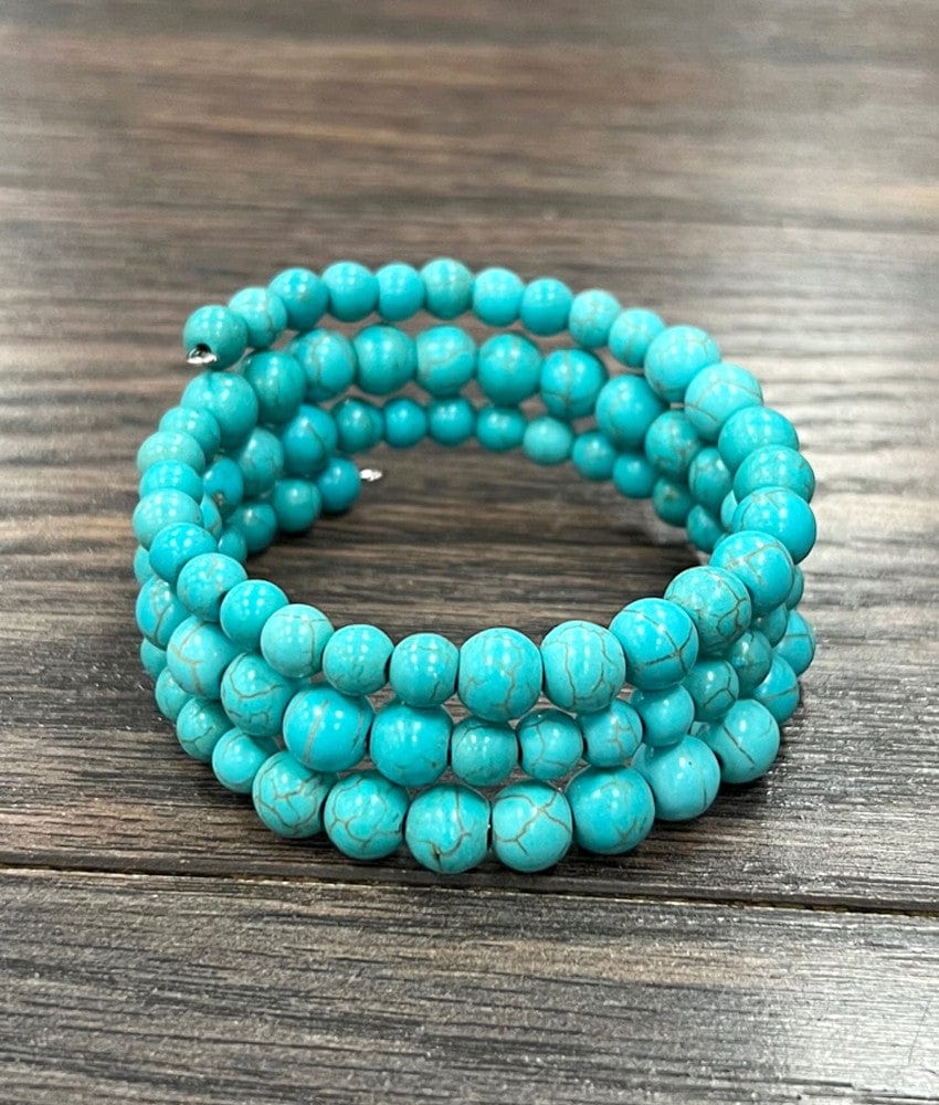 Beaded Turquoise Wrap Bracelet - Infinity Raine