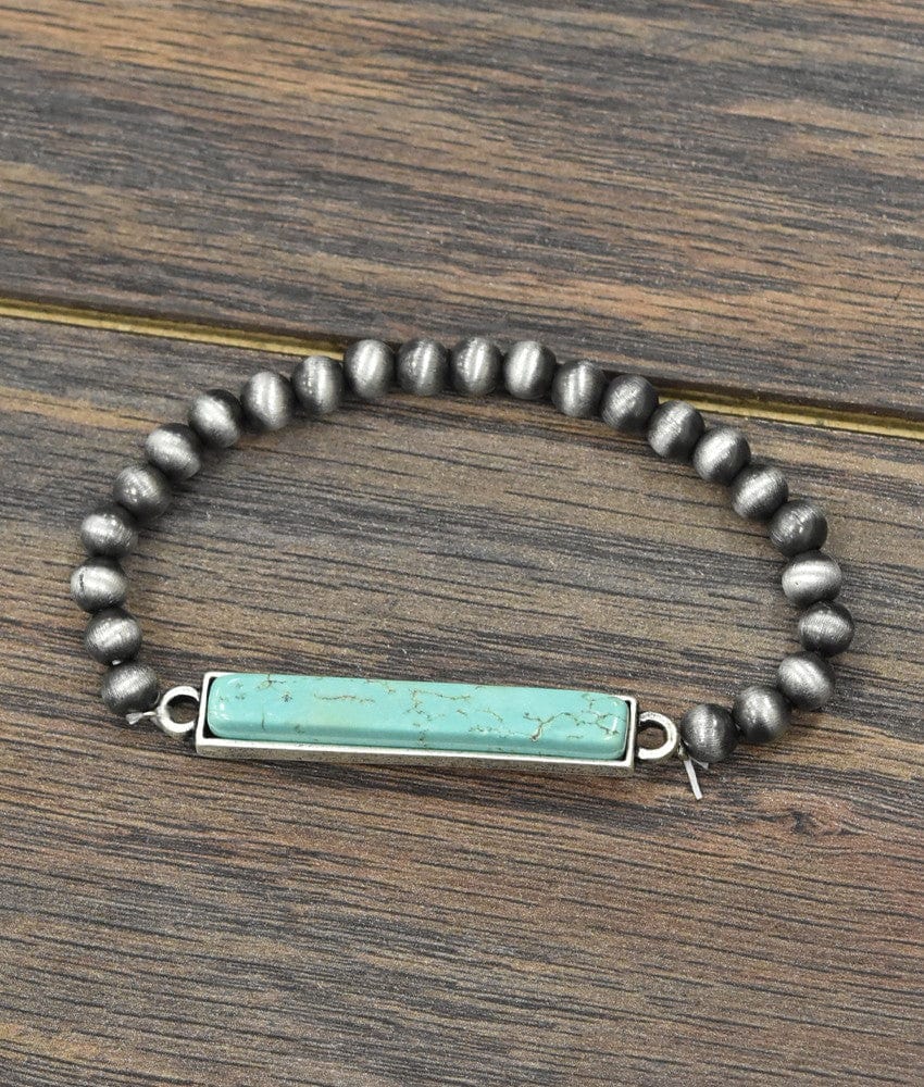 Turquoise Bar Bracelet - Infinity Raine