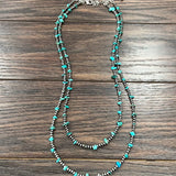 Double Layered Turquoise Necklace - Infinity Raine