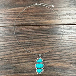 Stone Pendant Turquoise Necklace - Infinity Raine