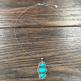 Stone Pendant Turquoise Necklace - Infinity Raine