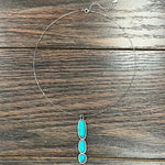 Sterling Silver Turquoise Pendant Necklace - Infinity Raine