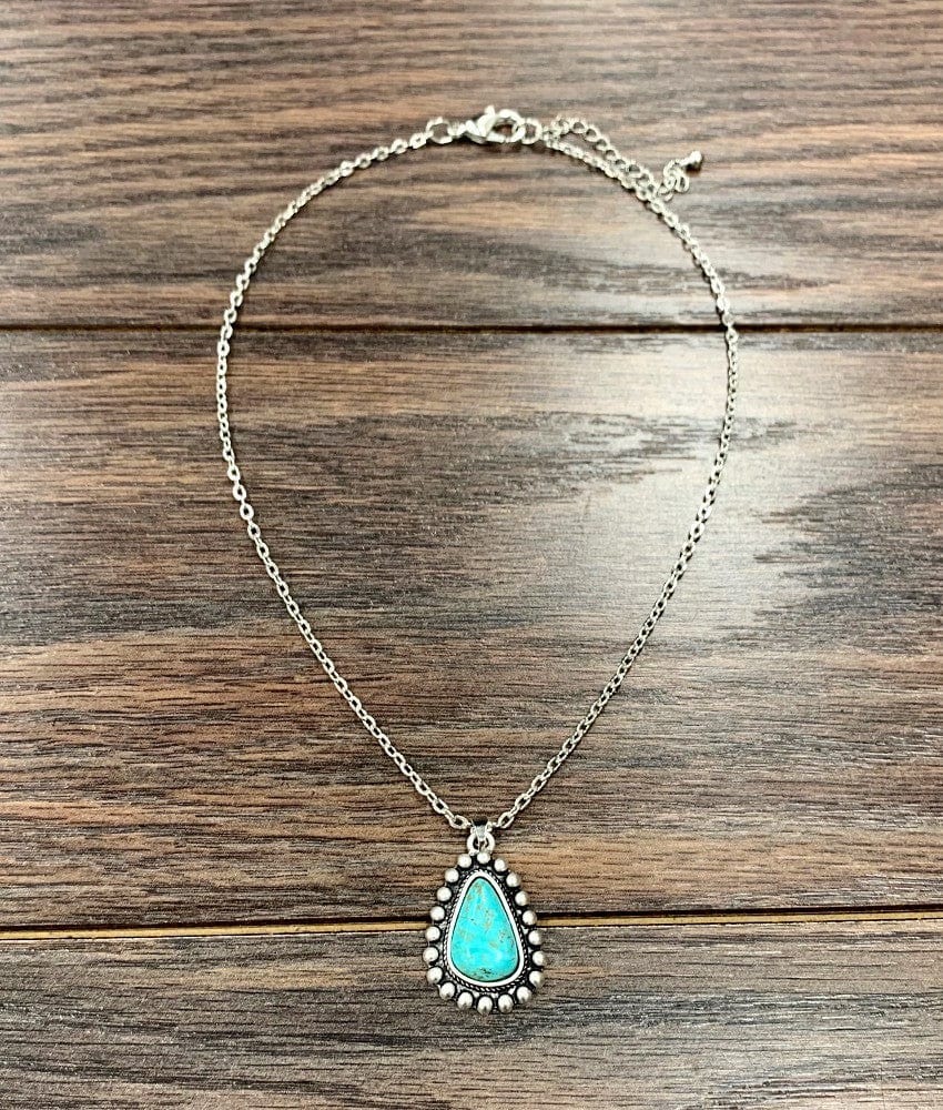 Turquoise Pendant Necklace - Infinity Raine