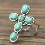 Cross Turquoise Ring In Silver - Infinity Raine