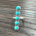 Turquoise Vertical Ring In Silver - Infinity Raine