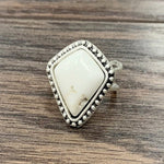 White Turquoise Arrowhead Ring In Silver - Infinity Raine