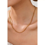 Curb Chain Necklace In Gold - Infinity Raine