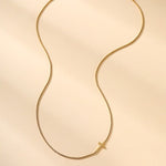 Dainty Cross Necklace In Gold - Infinity Raine