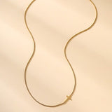 Dainty Cross Necklace In Gold - Infinity Raine