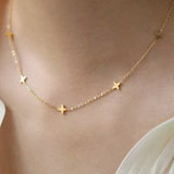 Mini Cross Necklace In Gold - Infinity Raine