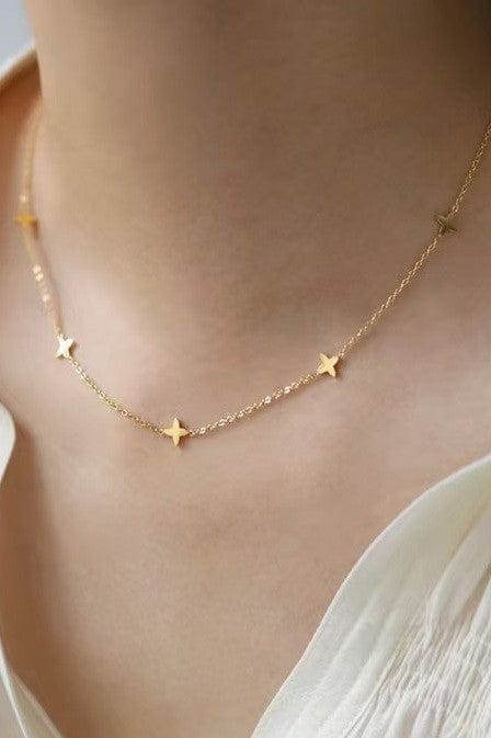 Mini Cross Necklace In Gold - Infinity Raine