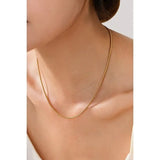 Skinny Snake Chain Necklace In Gold - Infinity Raine